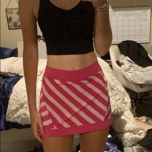 Pink Striped Nike Skirt